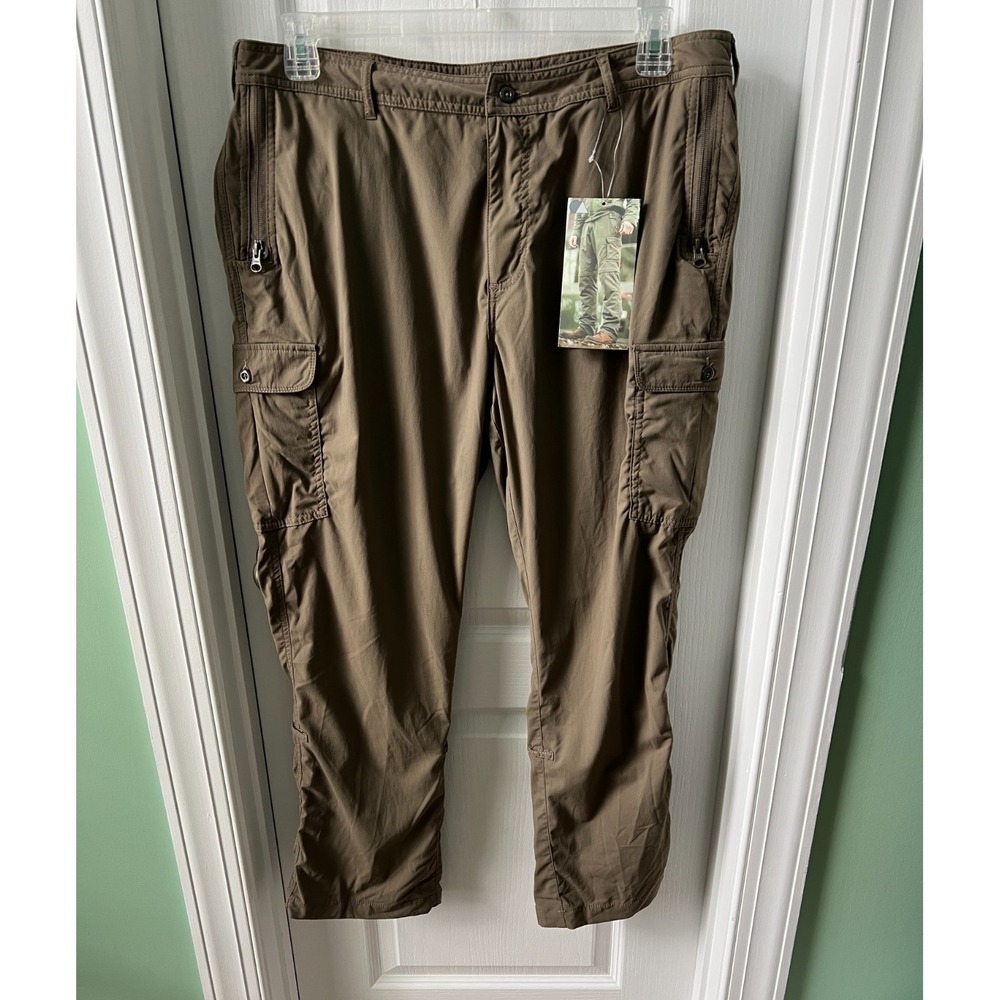 Clothing Arts Traveler‎ Pants Womens Green Pick Pocket Proof Size 16 P
